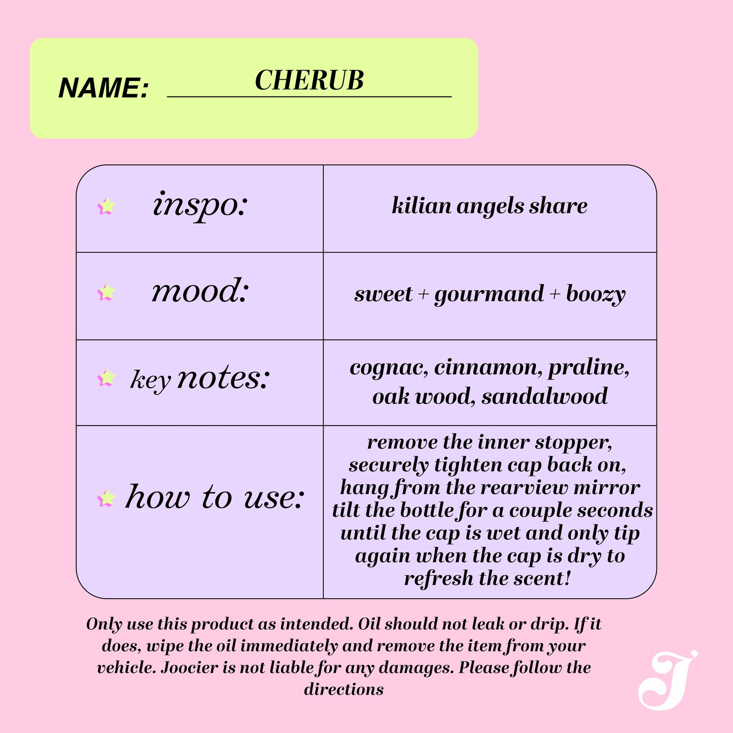 hanging car freshener smells like angels share