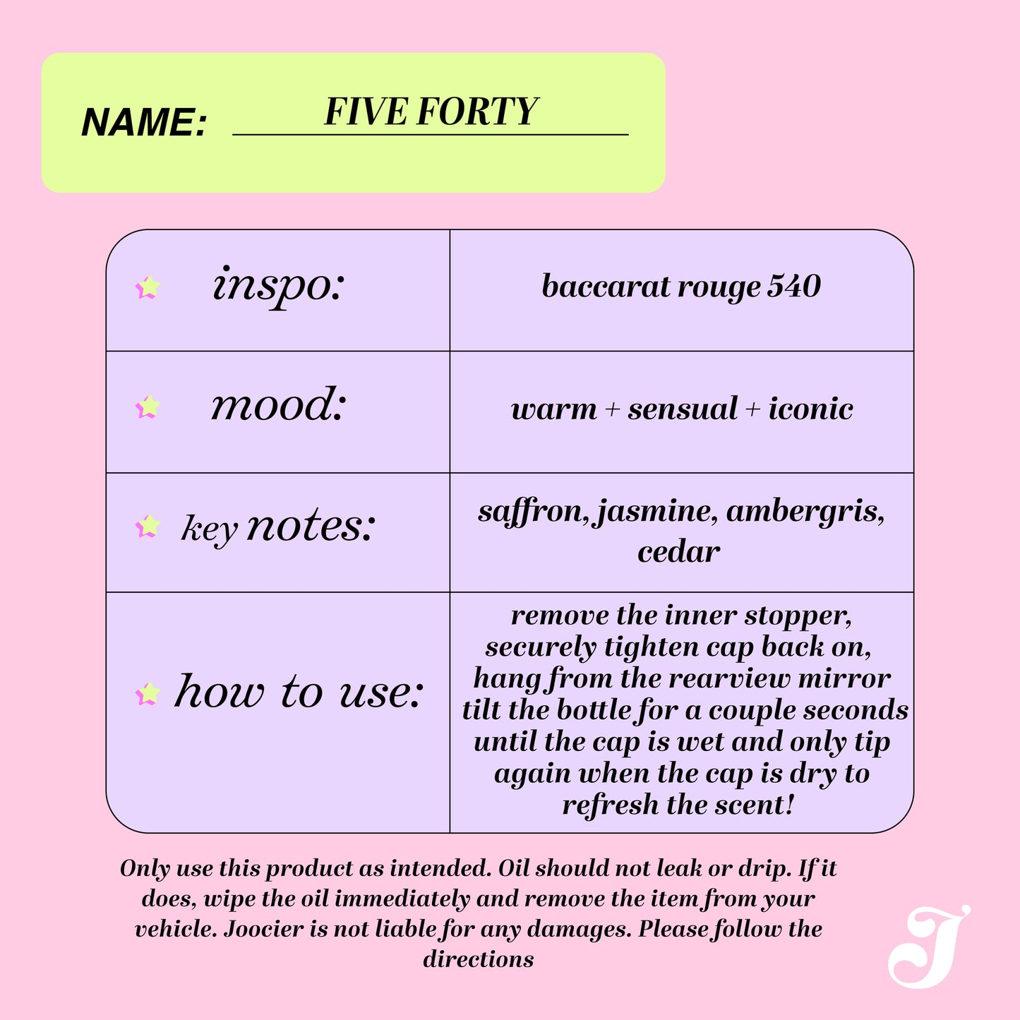 FIVE FORTY Car Freshener