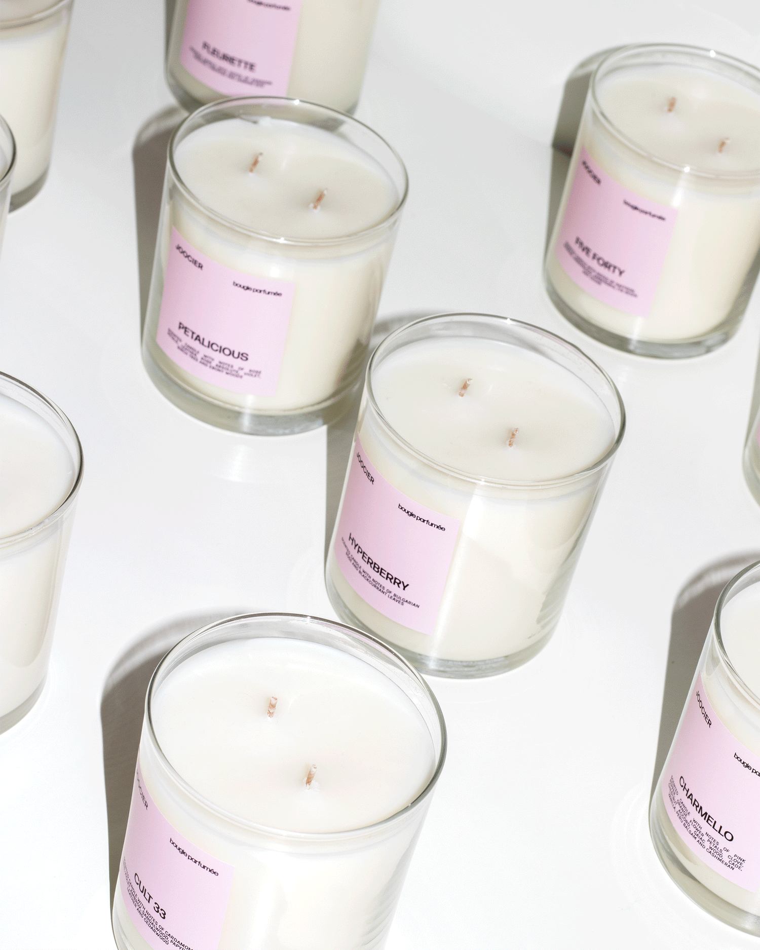 Candles inspired by luxury fragrances like Byredo, Baccarat Rouge 540, Tom Ford, Gucci, Le Labo Santal 33 and more